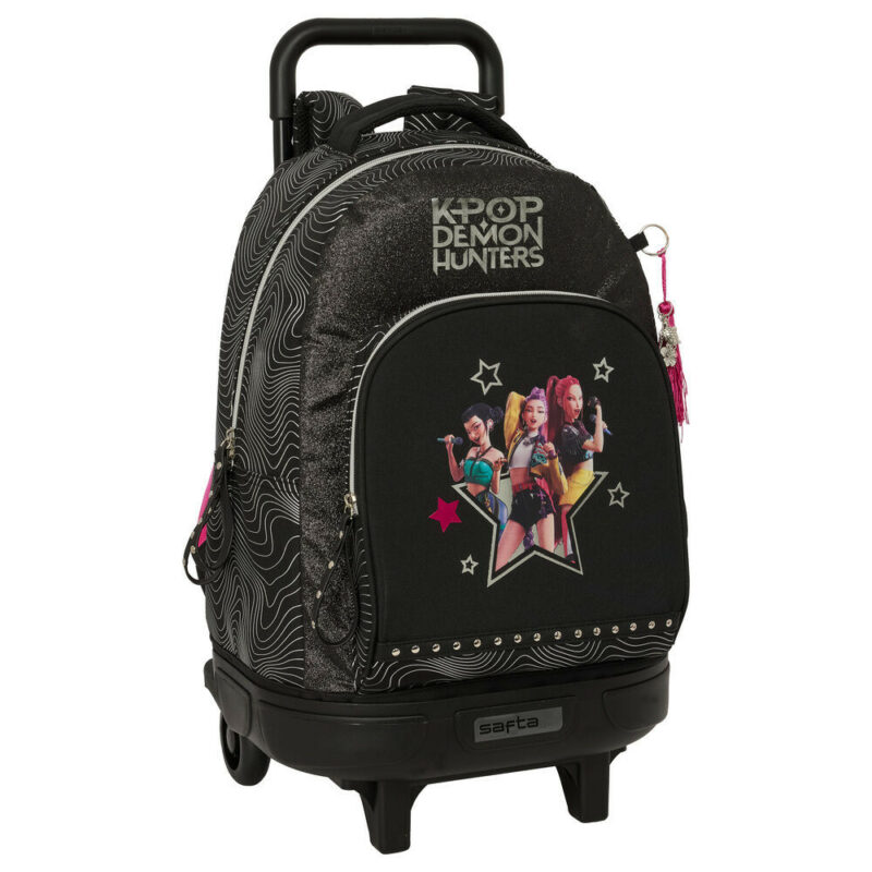K-pop Demon Hunters Energy Premium Σχολική Τσάντα Πλάτης Τρόλεϊ με 2 Θήκες 45×33×22 cm 5902110