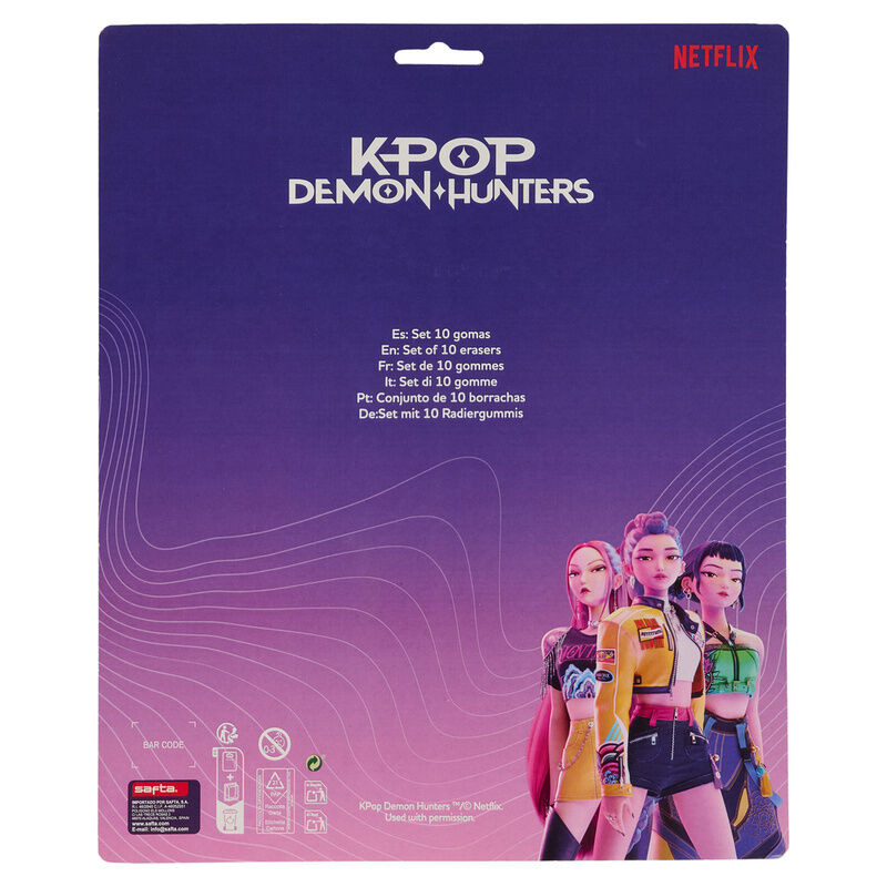K-pop Demon Hunters Hunter X Σετ 10 Γομών με Σχήματα 25×30 cm 5902079