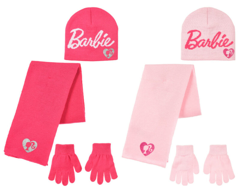 Barbie ροζ παιδικό σετ σκουφάκι 5892385