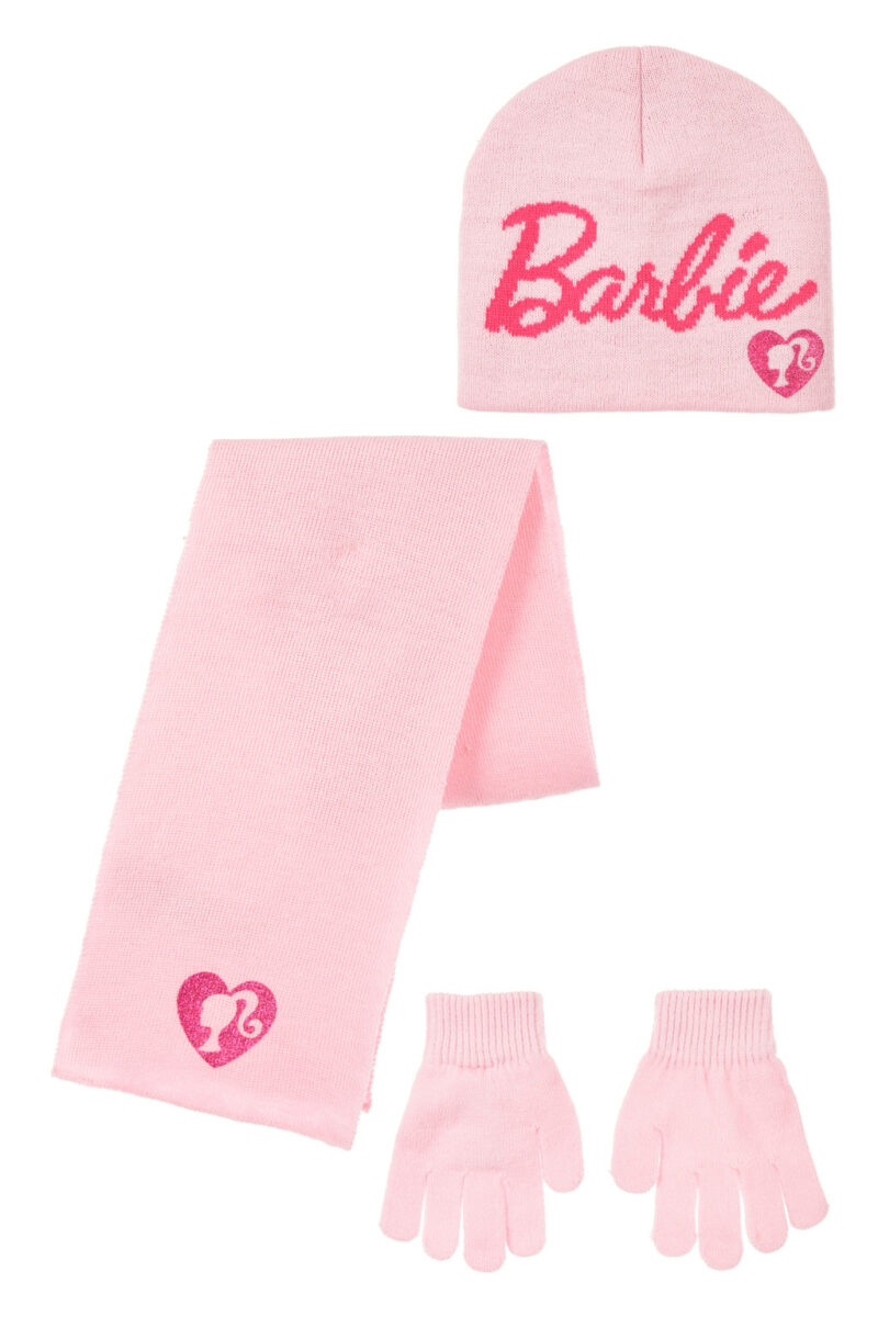 Barbie ροζ παιδικό σετ σκουφάκι 5892388