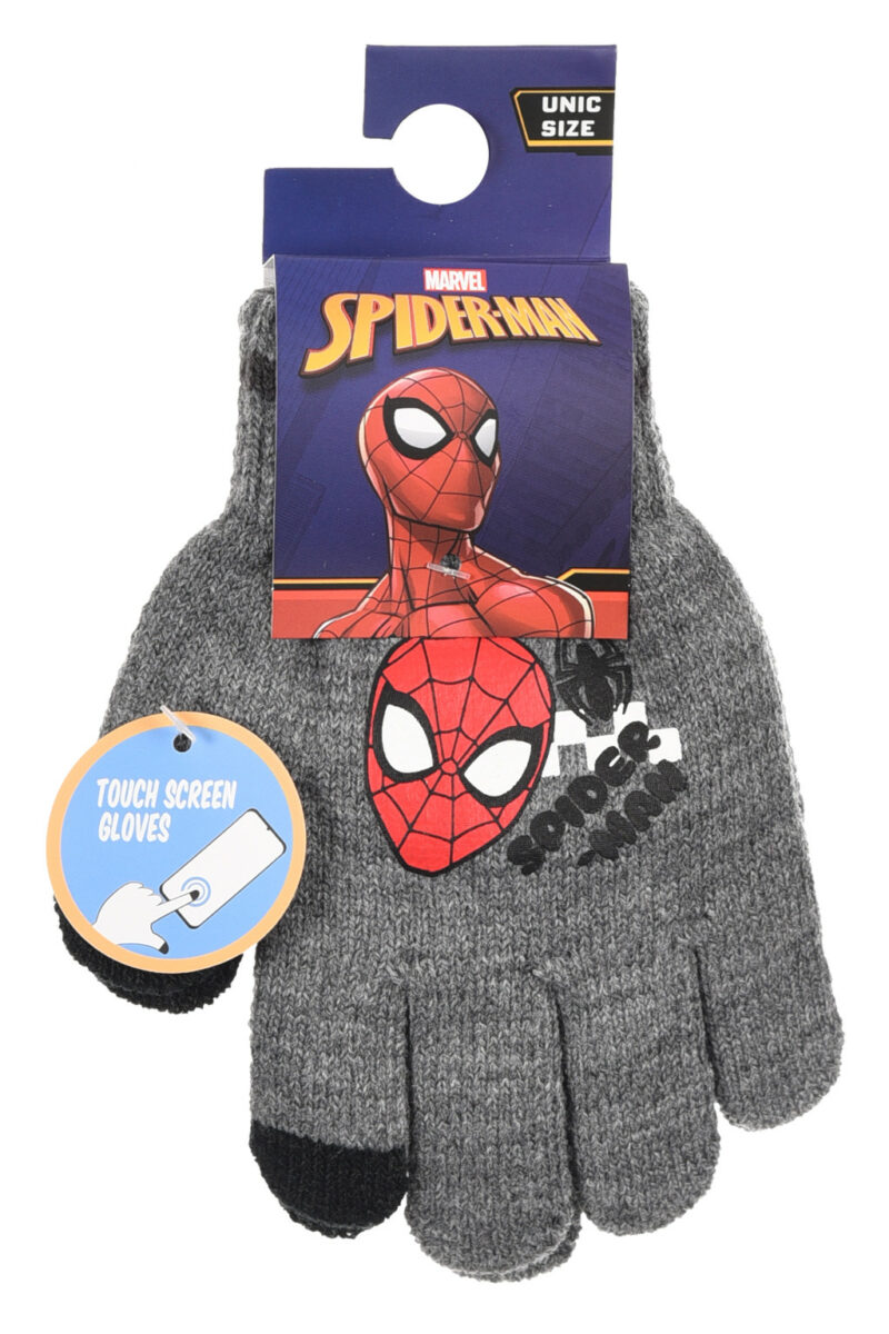 Spiderman γκρι για οθόνες αφής παιδικά γάντια 5892489