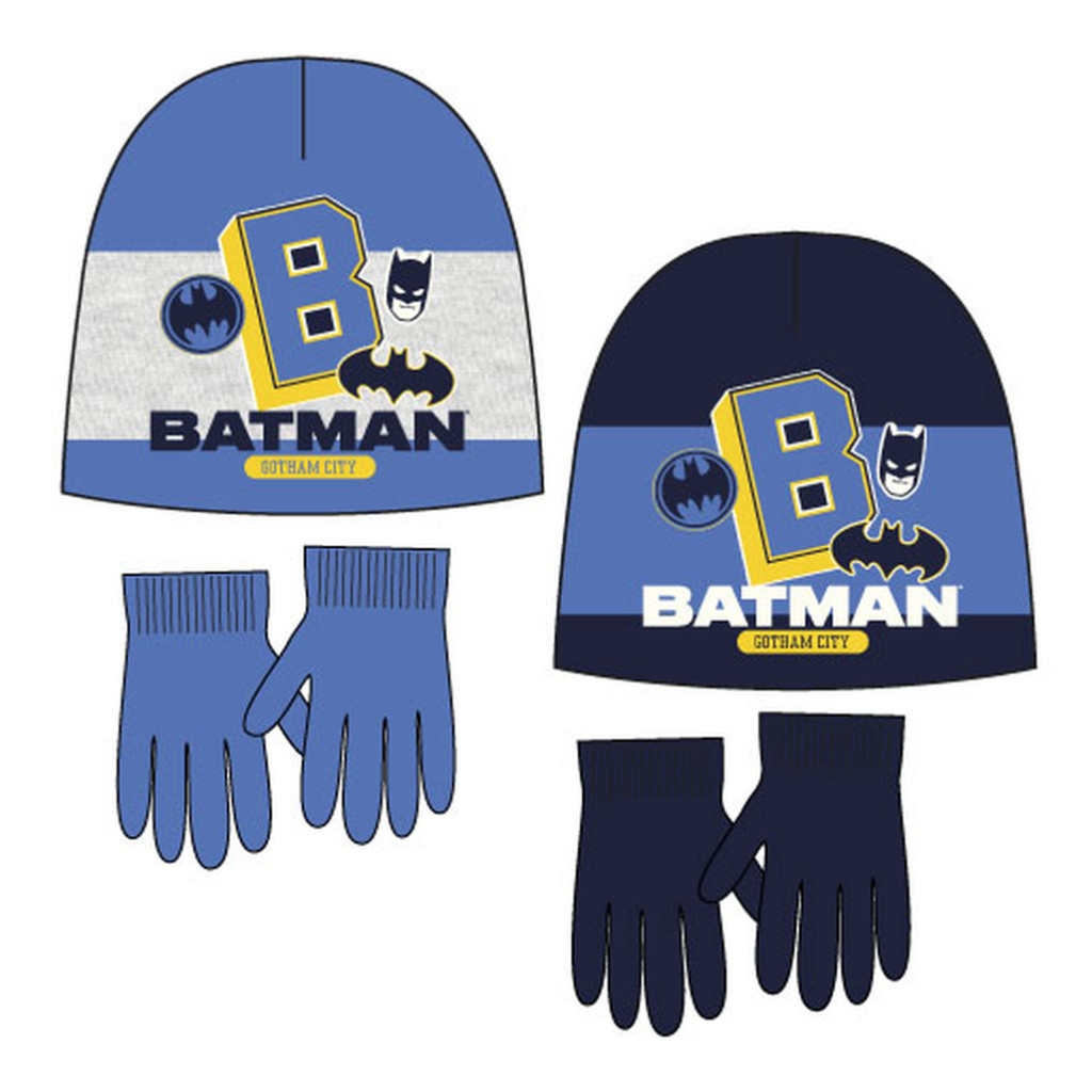 Batman Gotham City παιδικό σετ σκουφάκι και γάντια 52-54 cm