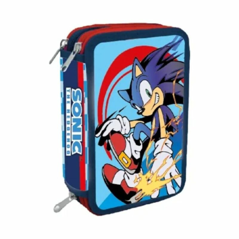 Sonic Τριώροφη Γεμάτη Κασετίνα 44 Τεμαχίων Μπλε 19 6091427