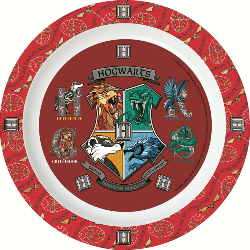 Harry Potter School Shields Πλαστικό πιάτο φαγητού για φούρνο μικροκυμάτων 22 cm 5896089