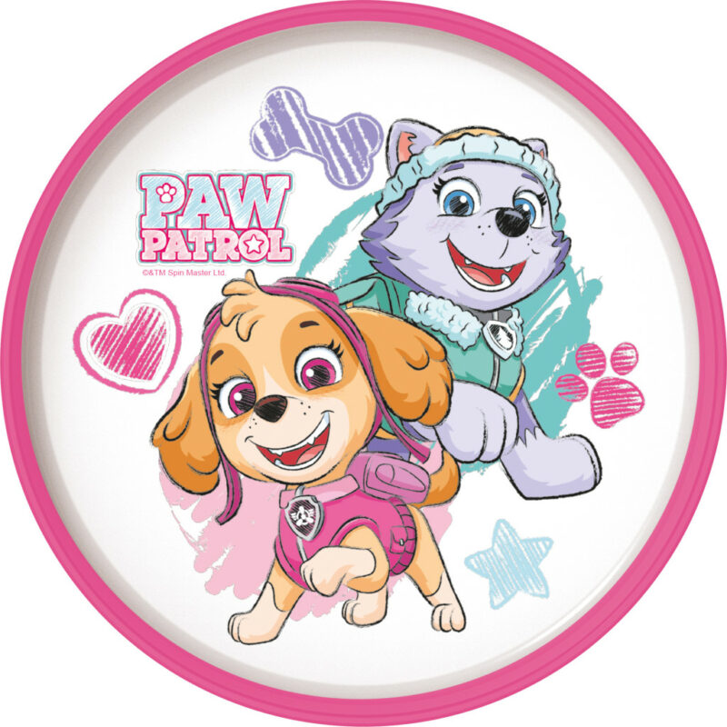 Paw Patrol Sketch αντιολισθητικό Πλαστικό ρηχό πιάτο για φούρνο μικροκυμάτων 5896186