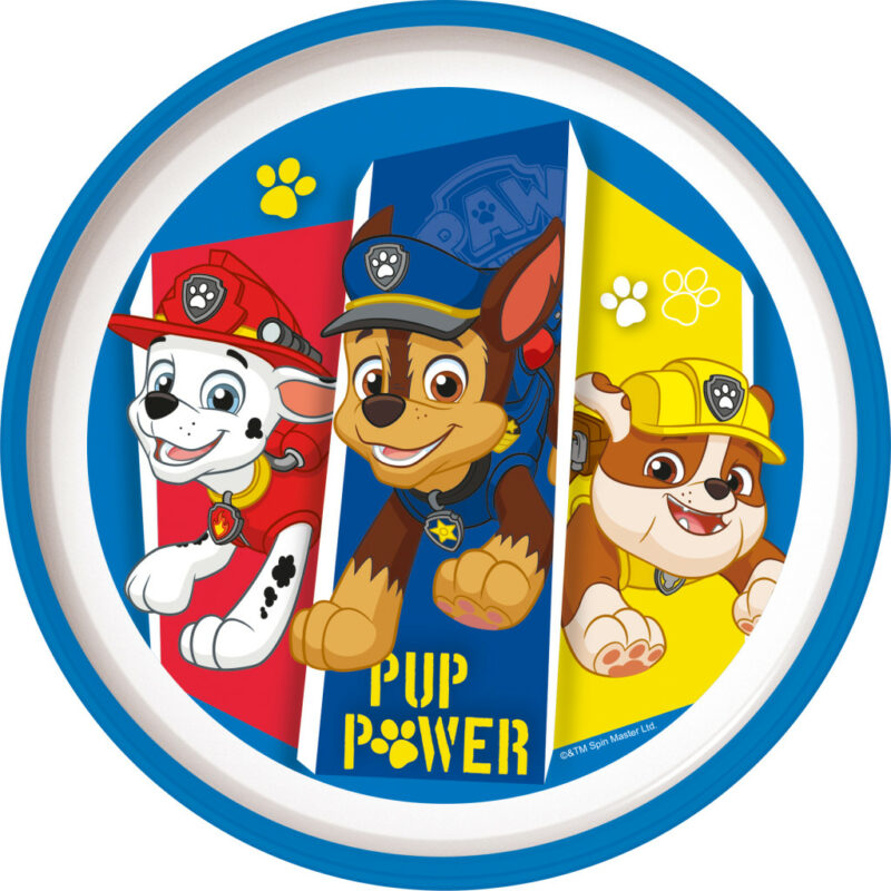 Paw Patrol Pup Power αντιολισθητικό Πλαστικό πιάτο φαγητού για φούρνο μικροκυμάτων 5896157