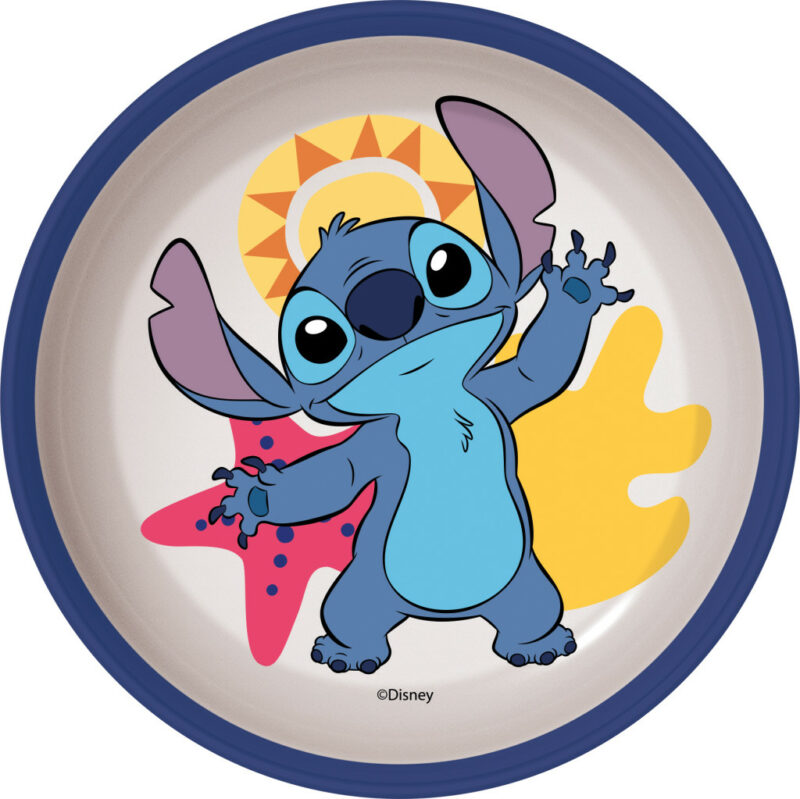 Disney Lilo and Stitch Palms αντιολισθητικό Παιδικό πλαστικό βαθύ πιάτο για μικροκύματα 5891507