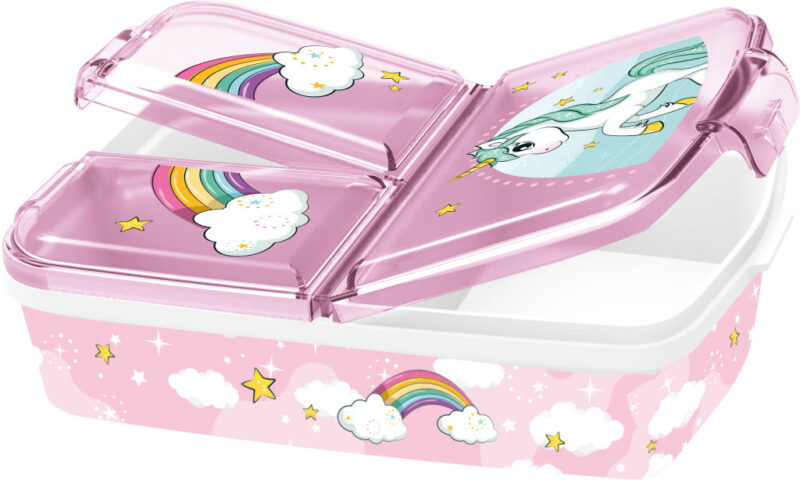 Unicorn Range Παιδικό Φαγητοδοχείο Πολλαπλών Θέσεων 18×14×6 cm Χωρίς BPA 5897660