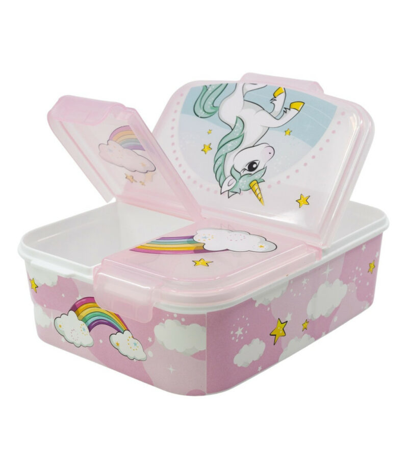 Unicorn Range Παιδικό Φαγητοδοχείο Πολλαπλών Θέσεων 18×14×6 cm Χωρίς BPA 5897661