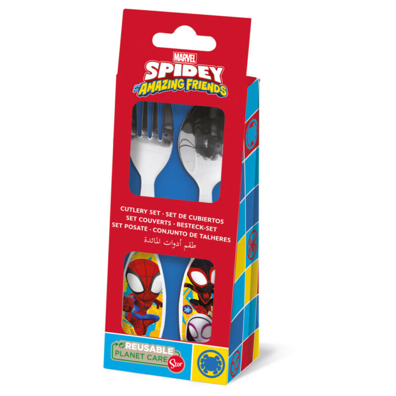 Spiderman Spidey Friends Σετ Παιδικών Μαχαιροπίρουνων 2 Τεμαχίων 5895595