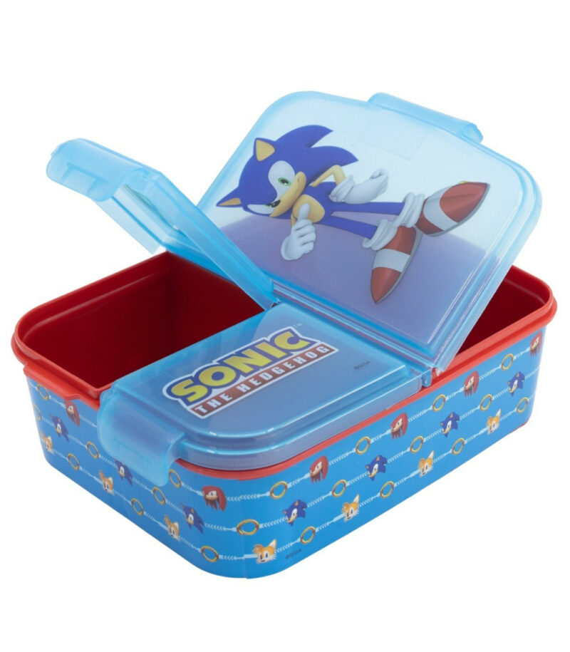 Sonic the Hedgehog Speed Παιδικό Φαγητοδοχείο Πολλαπλών Θέσεων 18×14×6 cm Χωρίς BPA 5897653
