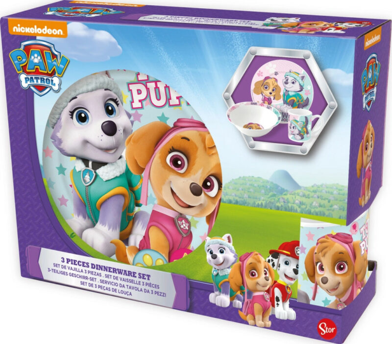 Paw Patrol Girl Stars Παιδικό Σετ Φαγητού 3 Τεμαχίων 5895280