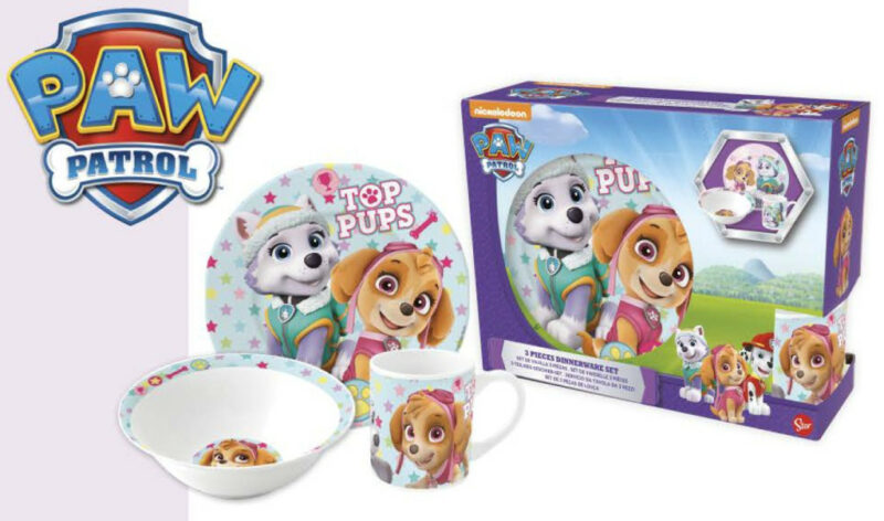 Paw Patrol Girl Stars Παιδικό Σετ Φαγητού 3 Τεμαχίων 5895281