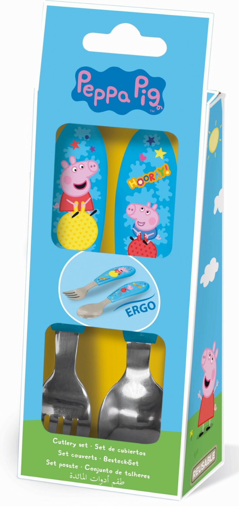 Peppa Pig Hooray Σετ Παιδικών Μαχαιροπίρουνων 2 Τεμαχίων 5895587