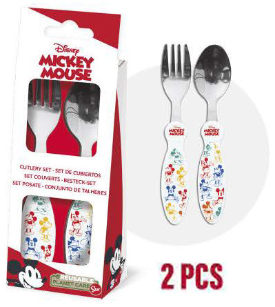 Disney Mickey Fun-Tastic Σετ Παιδικών Μαχαιροπίρουνων 2 Τεμαχίων 5872211