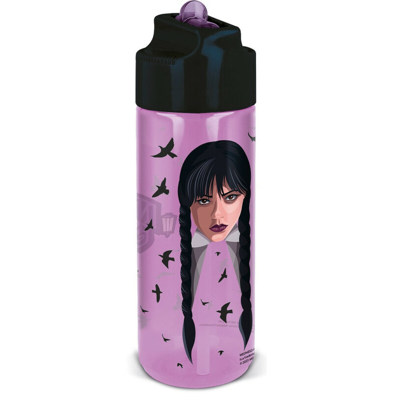 Wednesday Nevermore Academy Πλαστικό Παγούρι με Καλαμάκι 540 ml 5898910