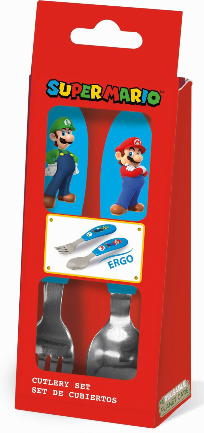 Super Mario Brothers Σετ Παιδικών Μαχαιροπίρουνων 2 Τεμαχίων 5895608