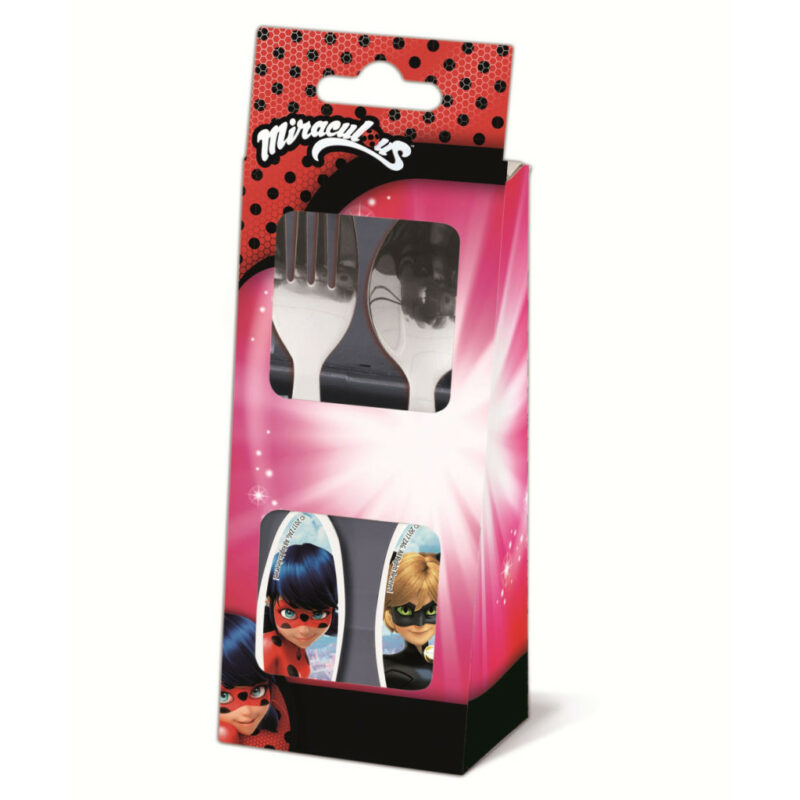 Miraculous Ladybug Heroes Σετ Παιδικών Μαχαιροπίρουνων 2 Τεμαχίων 5895565