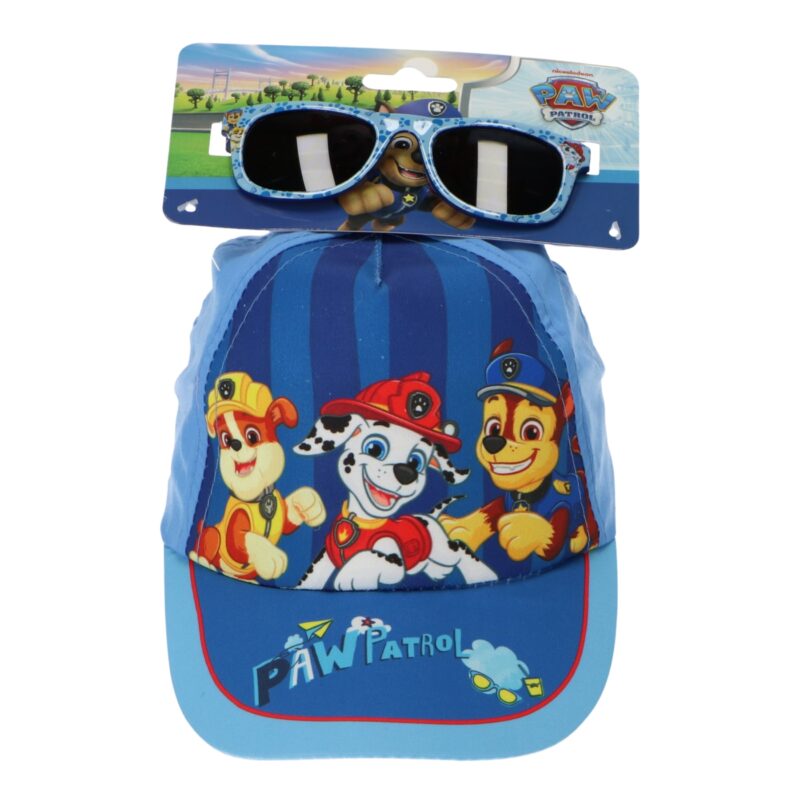 Paw Patrol Παιδικό Καπέλο με Γυαλιά Ηλίου Μπλε Βαμβακερό 52 cm 5901789