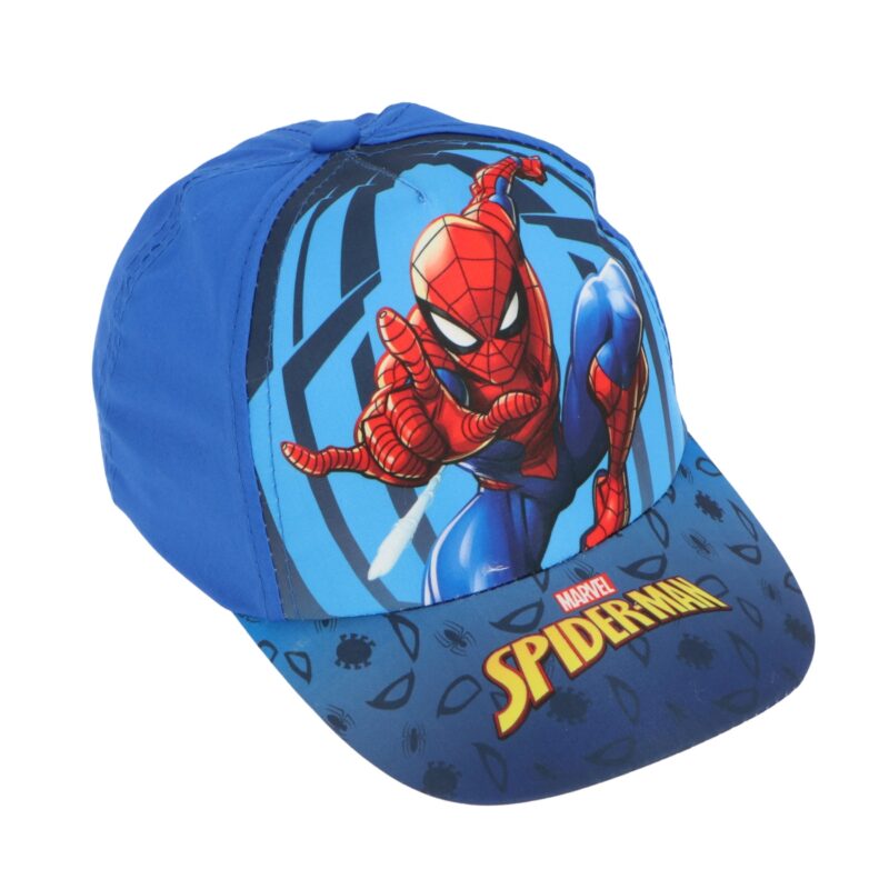 Spiderman Παιδικό Καπέλο με Γυαλιά Ηλίου Μπλε Βαμβακερό 54 cm 5901786
