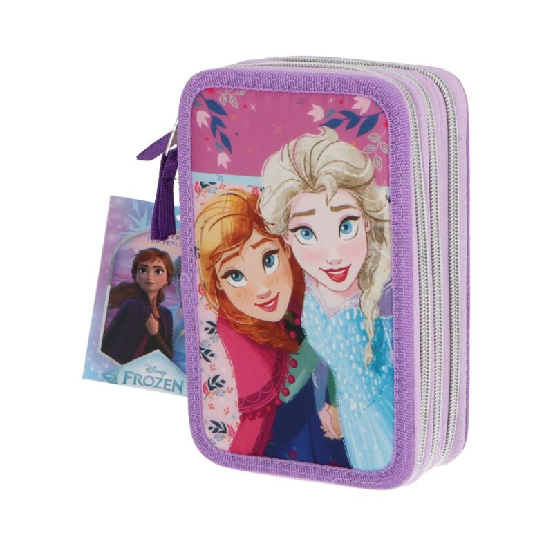 Disney Frozen Γεμάτη Παιδική Κασετίνα 3 Θέσεων 44 Τεμαχίων Μωβ 19 5901874