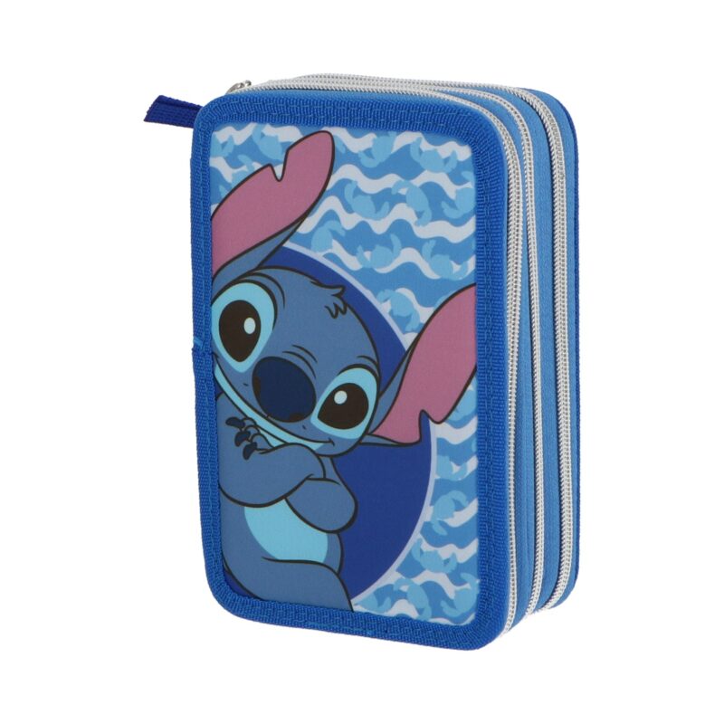 Disney Lilo & Stitch Γεμάτη Παιδική Κασετίνα 3 Θέσεων 44 Τεμαχίων Μπλε 19 5901865