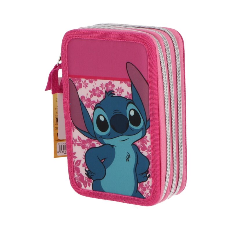 Disney Lilo & Stitch Γεμάτη Παιδική Κασετίνα 3 Θέσεων 44 Τεμαχίων Ροζ 19 5901868