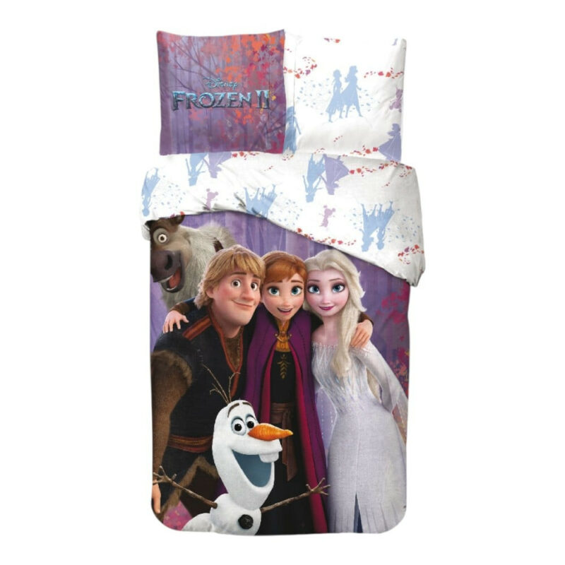Disney Frozen Magic Team Σετ Μονή Παπλωματοθήκη Βαμβακερή 2 Τεμαχίων 140×200 και 65×65 cm 5886521