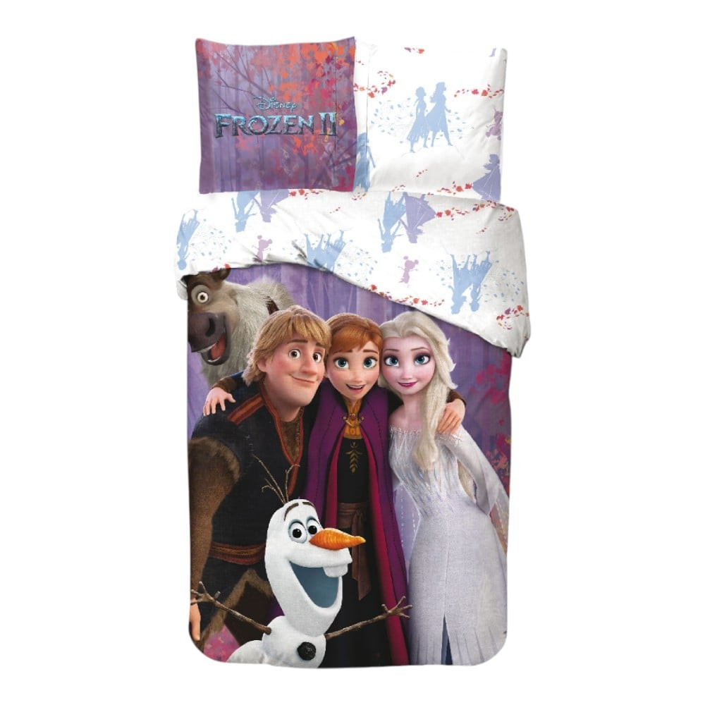Disney Frozen Magic Team Σετ Μονή Παπλωματοθήκη Βαμβακερή 2 Τεμαχίων 140×200 και 65×65 cm