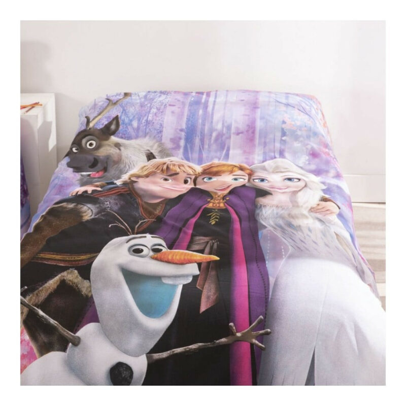 Disney Frozen Magic Team Σετ Μονή Παπλωματοθήκη Βαμβακερή 2 Τεμαχίων 140×200 και 65×65 cm 5886522