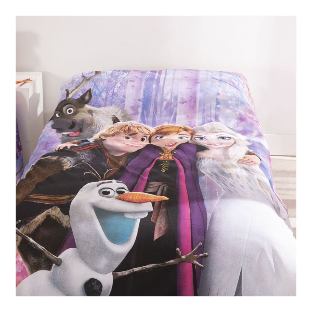 Disney Frozen Magic Team Σετ Μονή Παπλωματοθήκη Βαμβακερή 2 Τεμαχίων 140×200 και 65×65 cm
