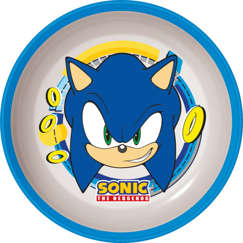 Sonic the Hedgehog Rings αντιολισθητικό Παιδικό πλαστικό βαθύ πιάτο για μικροκύματα 5896356