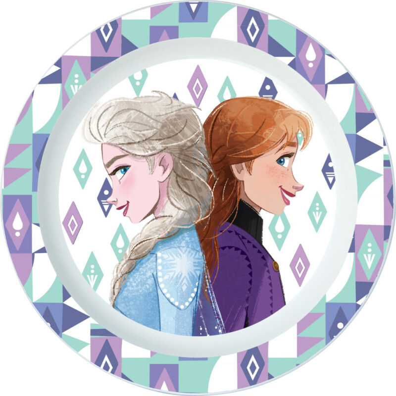 Disney Frozen Ice Magic Πλαστικό πιάτο φαγητού για φούρνο μικροκυμάτων 22 cm 5895972