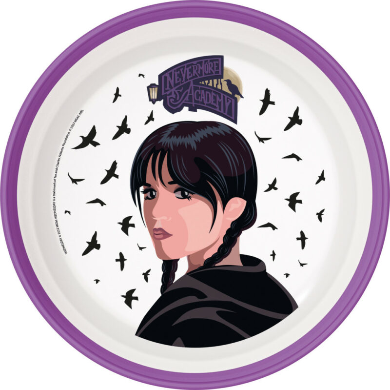 Wednesday Nevermore Academy αντιολισθητικό Παιδικό πλαστικό βαθύ πιάτο για μικροκύματα 5896404