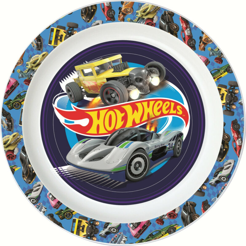 Hot Wheels Blue Fire Πλαστικό ρηχό πιάτο για φούρνο μικροκυμάτων 22 cm 5896121
