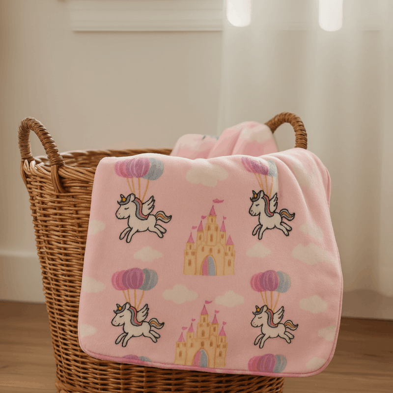 Βρεφική Κουβέρτα Κούνιας (110Χ140) Βελουτέ Unicorn Fly 4588104