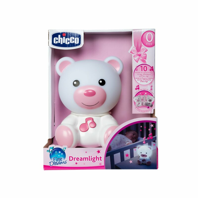 Chicco Βρεφικό Φωτάκι Νυκτός Αρκουδάκι Dreamlight Ροζ Για 0+ 5749956