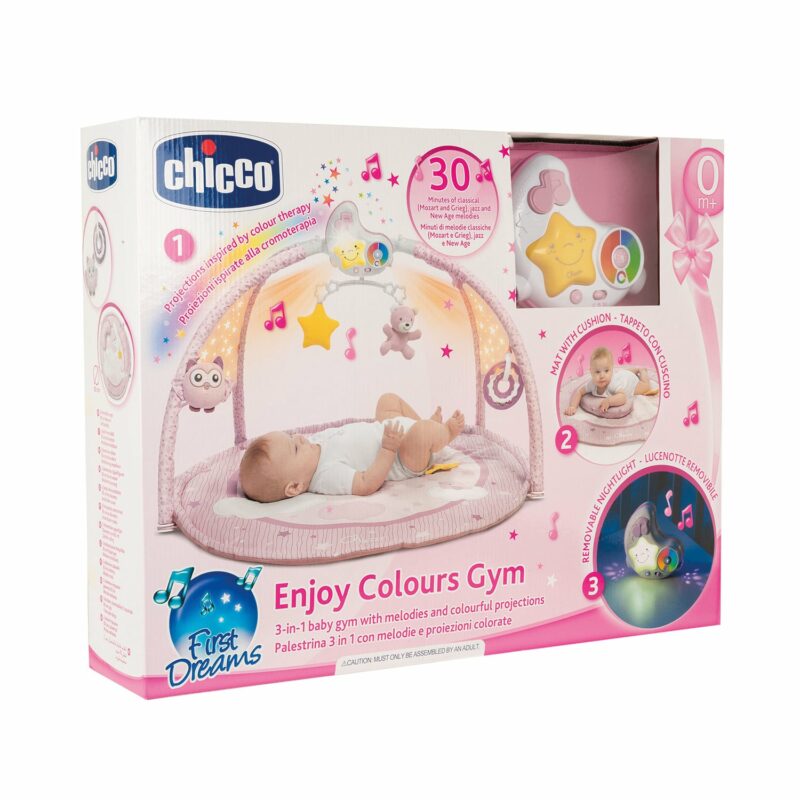 Chicco Βρεφικό Γυμναστήριο με Προβολέα Enjoy Colors Ροζ Για 0+ 5654419
