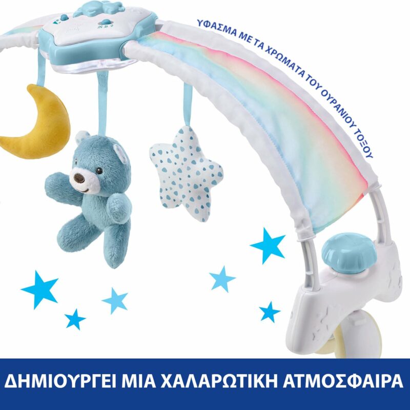 Chicco Βρεφικό Παιχνίδι Κούνιας Rainbow Sky Σιέλ Για 0+ Μηνών 5583629