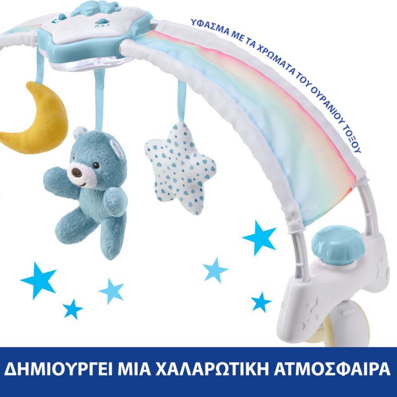 Chicco Βρεφικό Παιχνίδι Κούνιας Rainbow Sky Σιέλ Για 0+ Μηνών 5298872