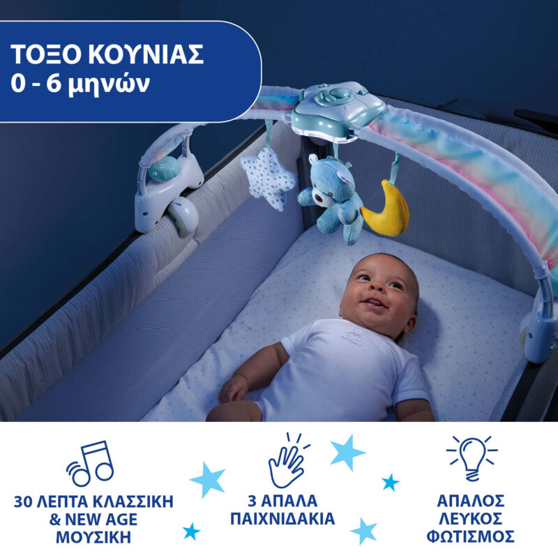 Chicco Βρεφικό Παιχνίδι Κούνιας Rainbow Sky Σιέλ Για 0+ Μηνών 5298874