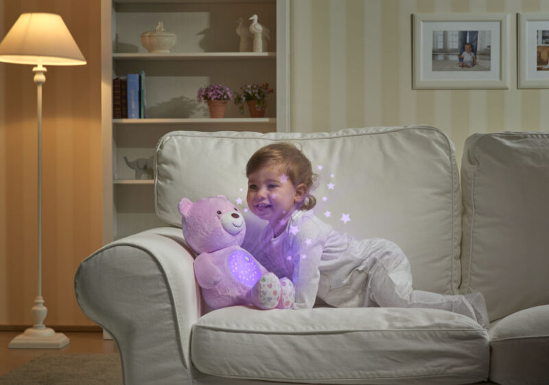 Chicco Βρεφικό Αρκουδάκι με Προβολέα Baby Bear Ροζ Για 0+ 5097248