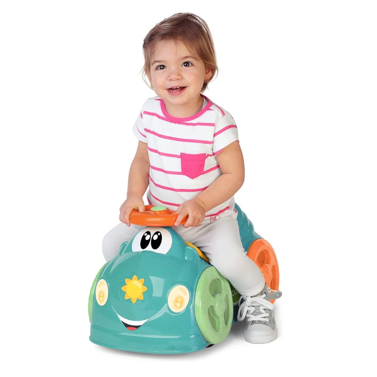 Chicco Βρεφικό Παιχνίδι Αυτοκινητάκι Γύρω Γύρω Όλοι Τιρκουάζ Για 12+ Μηνών