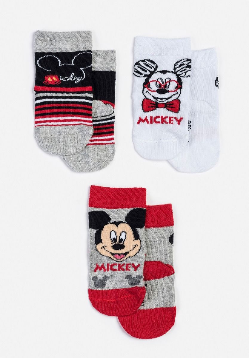 Bebe Κάλτσες Disney Mickey Σετ 3 Τεμάχια Πολύχρωμες All colors