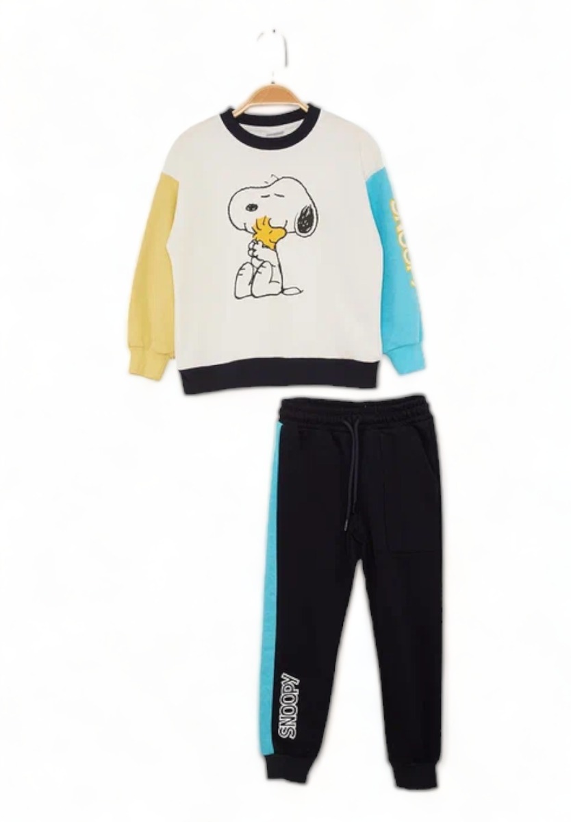 Φόρμα βαμβακερή για αγόρι Cimpa Snoopy Peanuts Εκρού