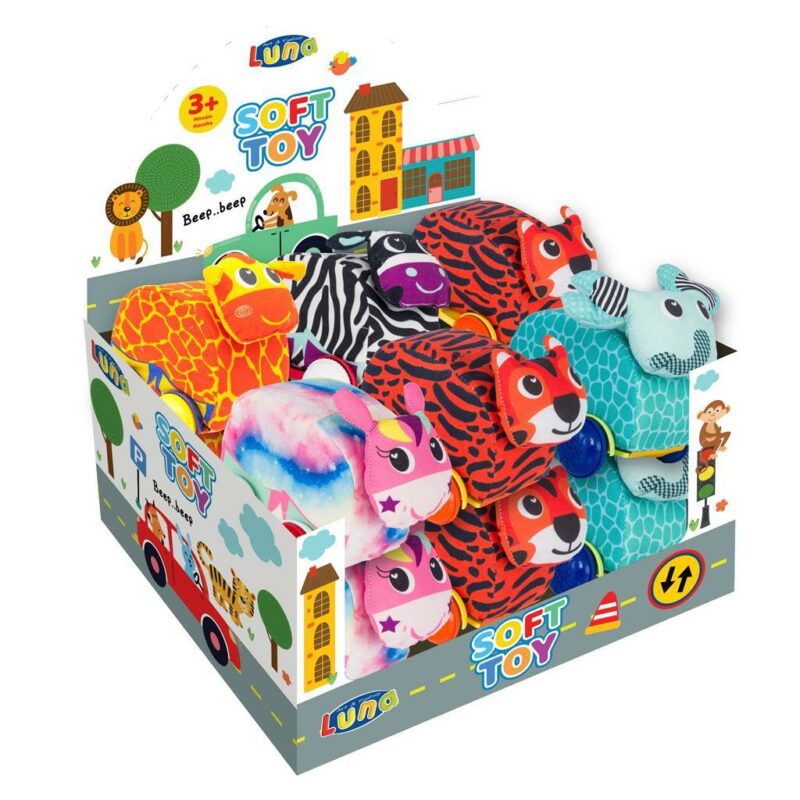 Λούτρινα Ζωάκια με Ρόδες Διακάκης Luna Toys Tiger 000622167