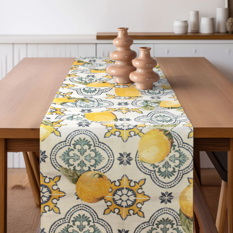 Beauty Home ΡΑΝΝΕΡ ΣΤΟΦΑ ΛΕΜΟΝΙΑ ΣΕ ΦΟΝΤΟ ΜΕ ΠΛΑΚΑΚΙΑ 4120822