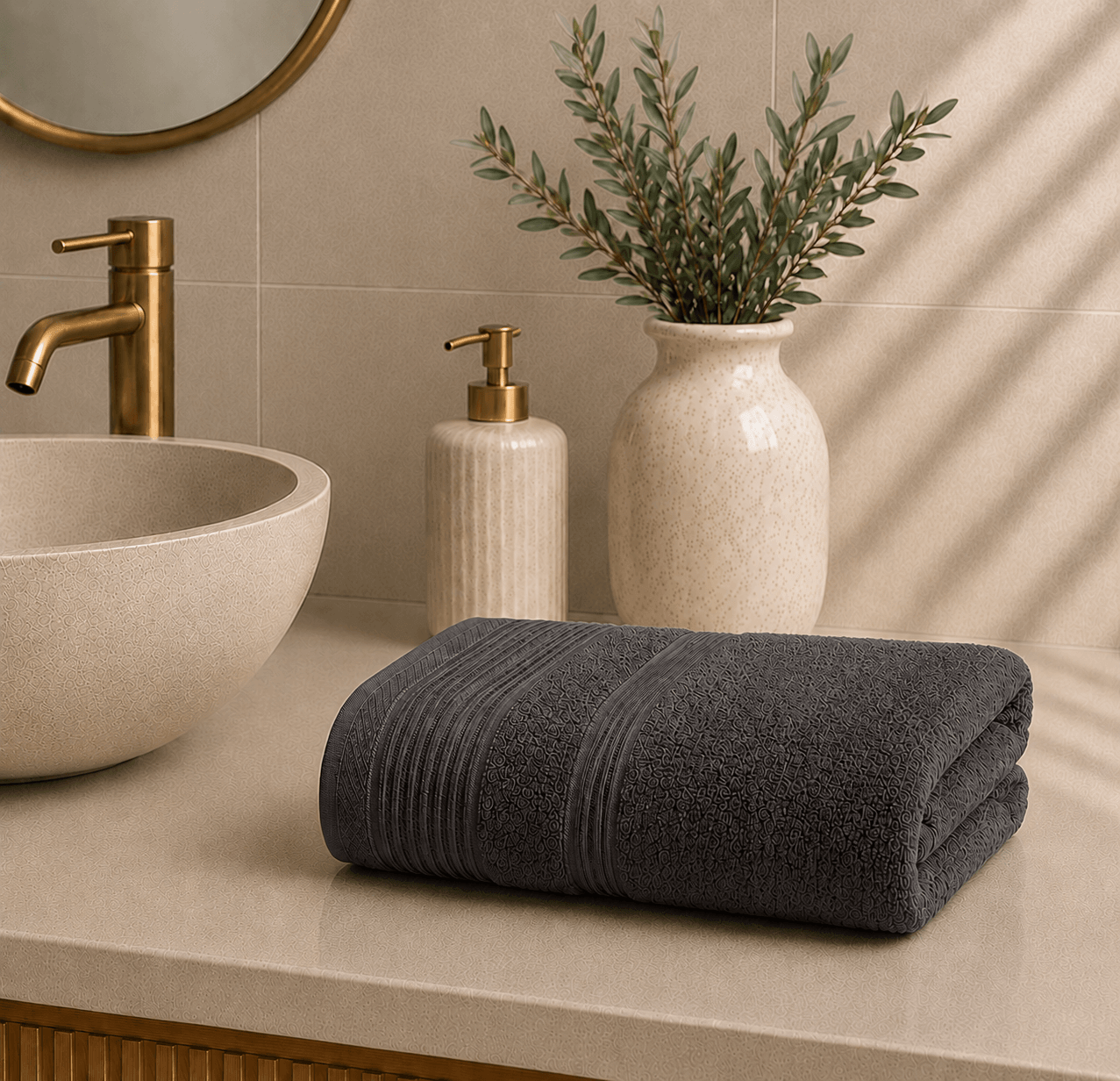 Πετσέτα Προσώπου 50×90 Dark Grey