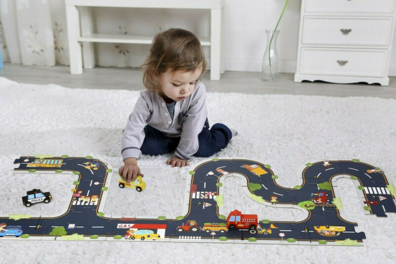Puzzle Αυτοκινητόδρομος 21τμχ Ξύλινο Tooky Toys TH103