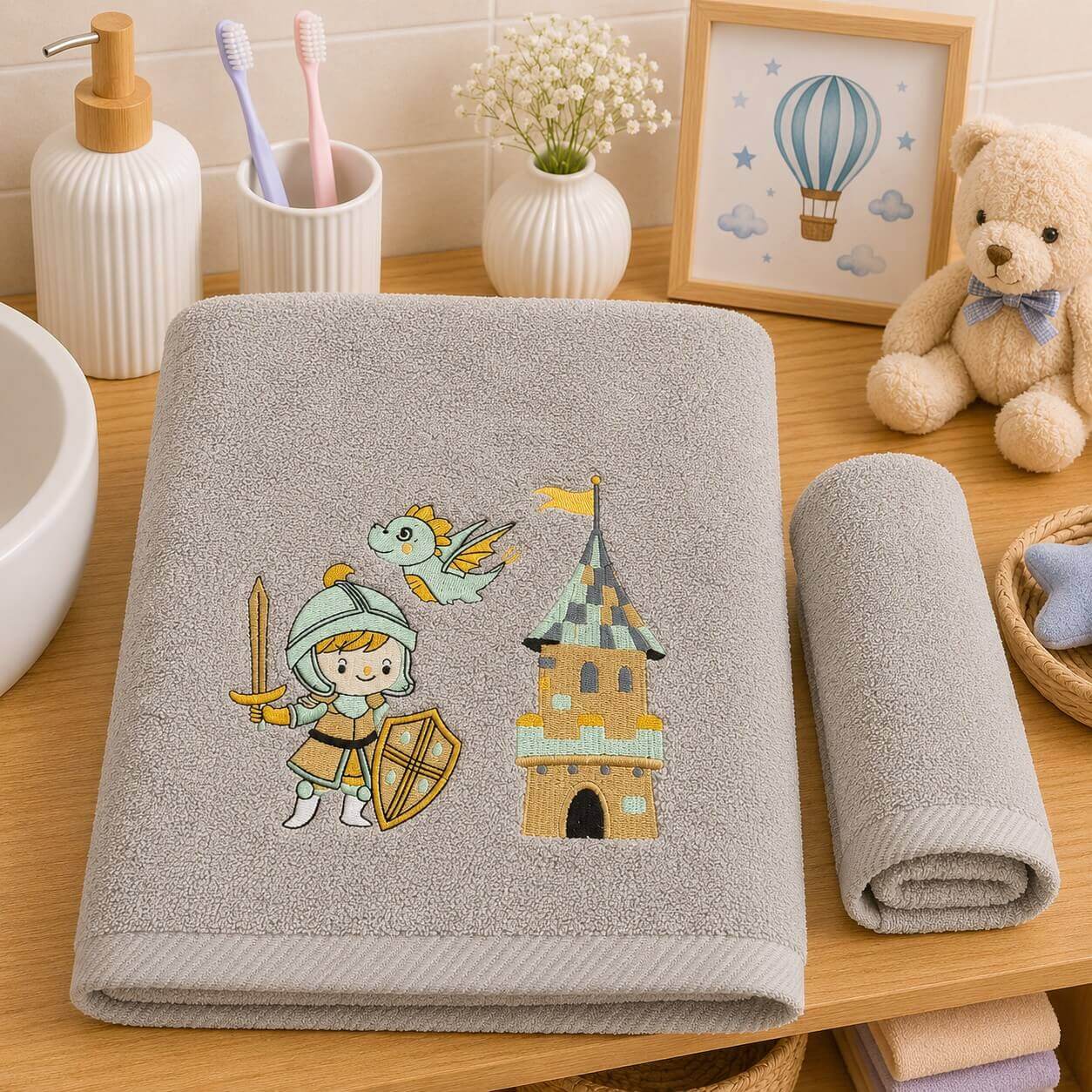 Παιδικές Πετσέτες (σετ 2 τεμ) Knight + Castle